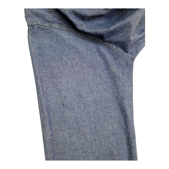 Mens Wrangler Jeans Co. Red Long Sleeve Denim Pearl Snap Shirt XL - Picture 7 of 10